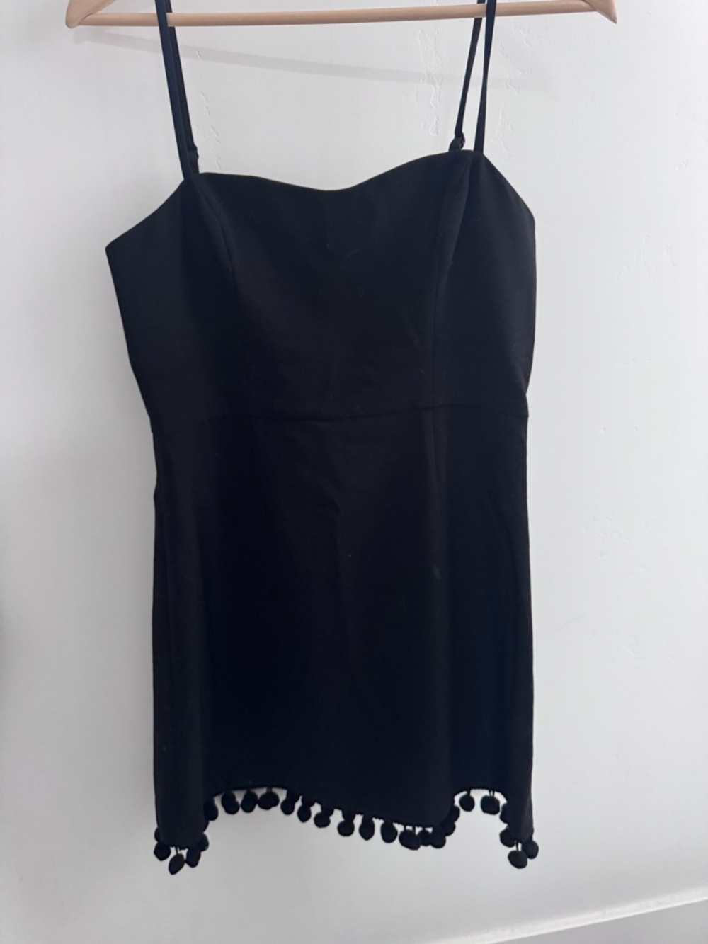 FRENCH CONNECTION Mini Dress with Pom Trim